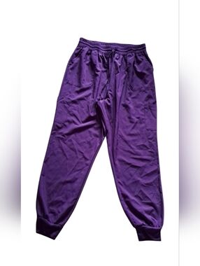Scrubaid Purple Joggers Side Pockets Tapered Fit Stretch Women's 2XL
